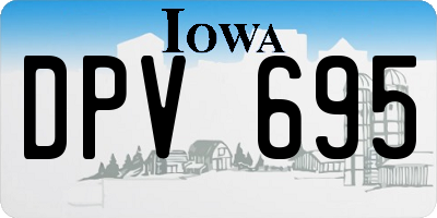 IA license plate DPV695