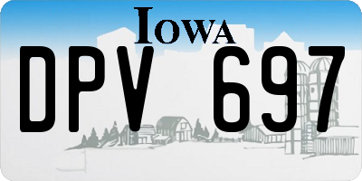 IA license plate DPV697