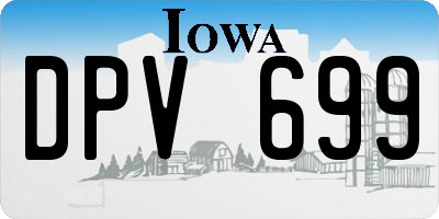 IA license plate DPV699