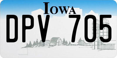 IA license plate DPV705