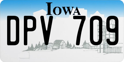 IA license plate DPV709