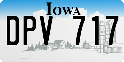 IA license plate DPV717