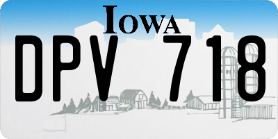 IA license plate DPV718