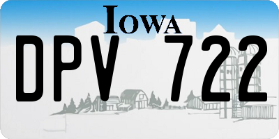 IA license plate DPV722