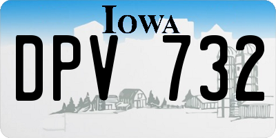 IA license plate DPV732