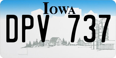 IA license plate DPV737