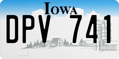 IA license plate DPV741
