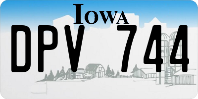 IA license plate DPV744