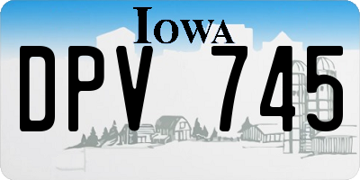 IA license plate DPV745