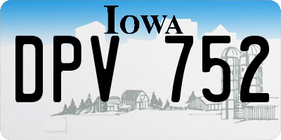 IA license plate DPV752