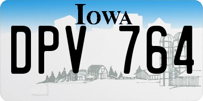 IA license plate DPV764
