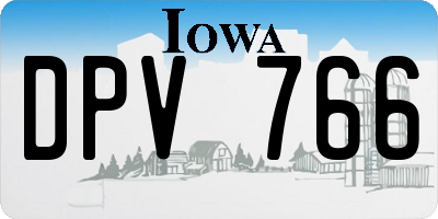 IA license plate DPV766