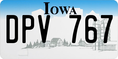 IA license plate DPV767