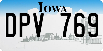 IA license plate DPV769