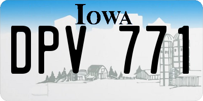 IA license plate DPV771