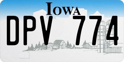 IA license plate DPV774