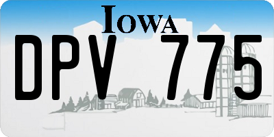 IA license plate DPV775