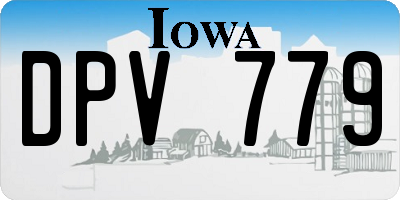 IA license plate DPV779