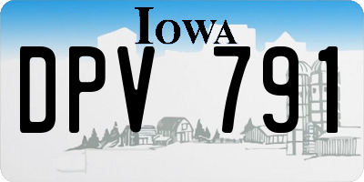 IA license plate DPV791