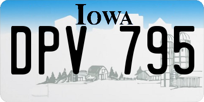 IA license plate DPV795