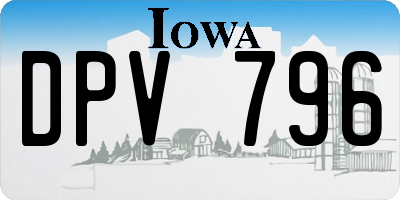 IA license plate DPV796