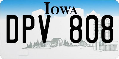 IA license plate DPV808