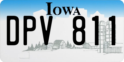 IA license plate DPV811