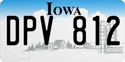 IA license plate DPV812