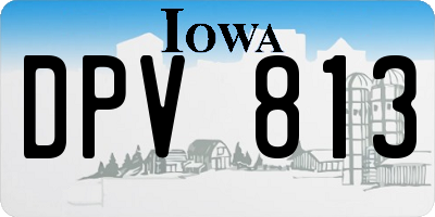 IA license plate DPV813