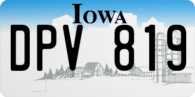 IA license plate DPV819
