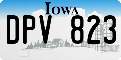 IA license plate DPV823