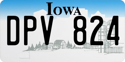 IA license plate DPV824