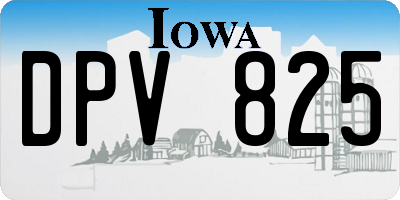 IA license plate DPV825