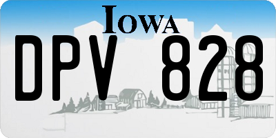 IA license plate DPV828