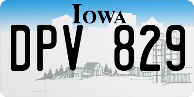 IA license plate DPV829