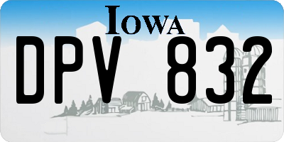 IA license plate DPV832