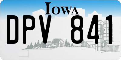 IA license plate DPV841