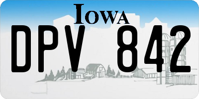 IA license plate DPV842