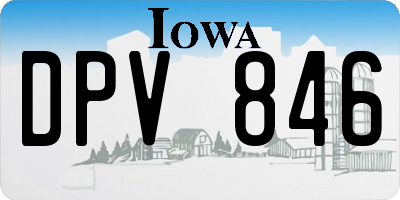 IA license plate DPV846