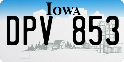 IA license plate DPV853