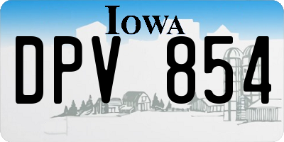 IA license plate DPV854