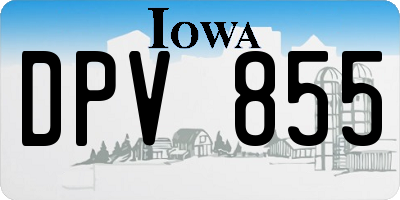 IA license plate DPV855