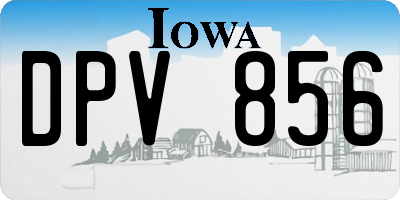 IA license plate DPV856