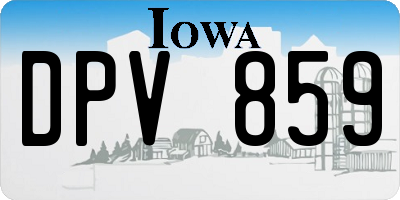 IA license plate DPV859