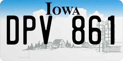 IA license plate DPV861