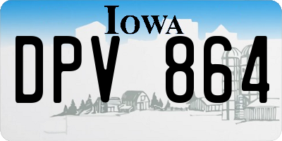 IA license plate DPV864