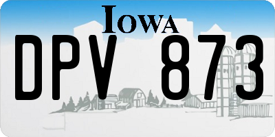 IA license plate DPV873
