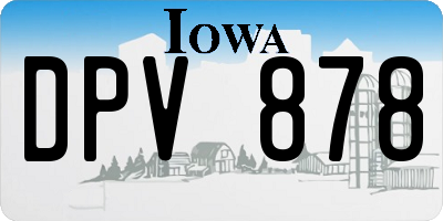IA license plate DPV878