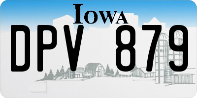 IA license plate DPV879