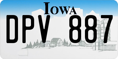 IA license plate DPV887